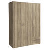ORMAR S KLASIČNIM VRATIMA hrast Sonoma   - boje hrasta/boje aluminija, Konvencionalno, drvo/plastika (120/177/52cm) - Boxxx