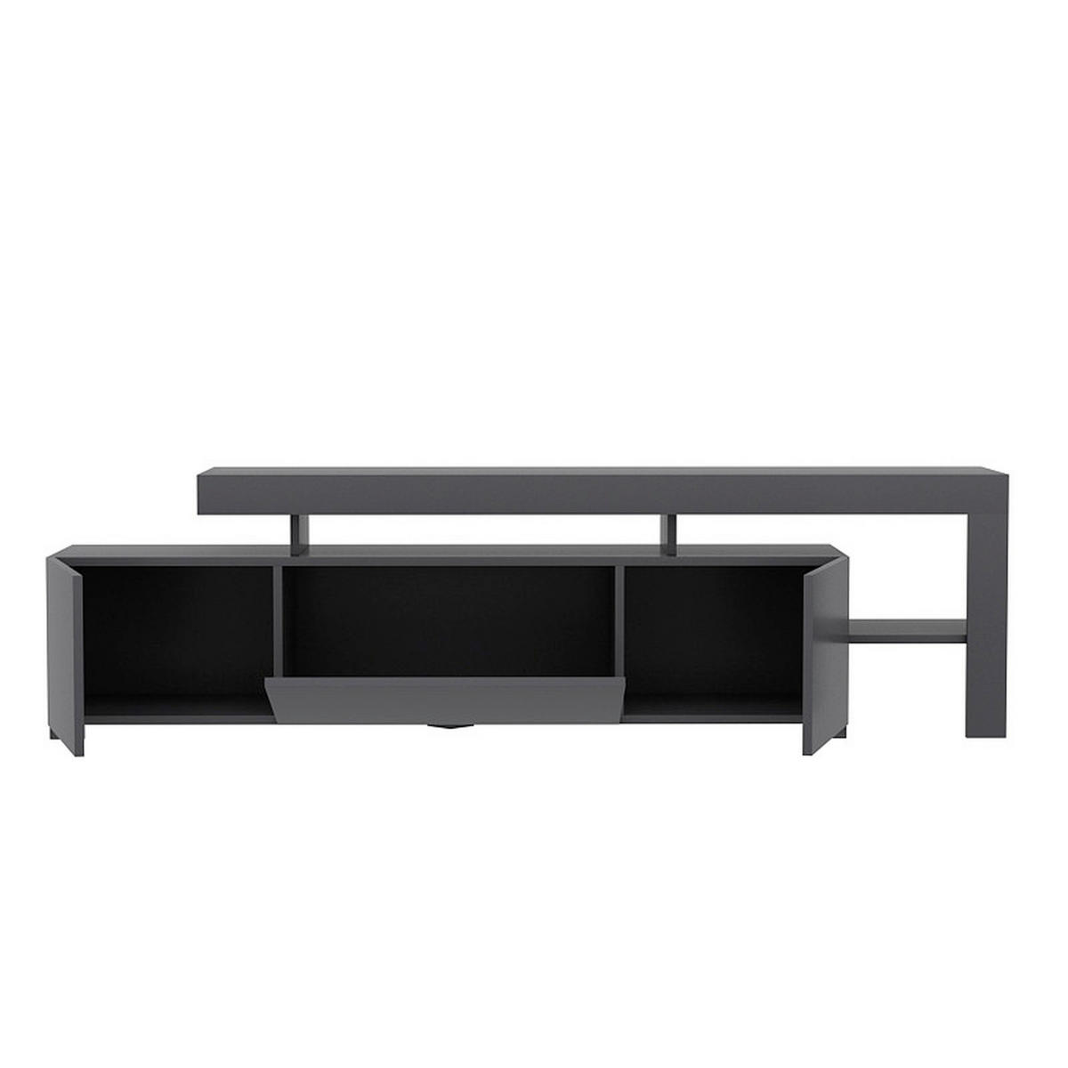 TV-ELEMENT Holzwerkstoff Anthrazit  - Anthrazit, MODERN, Holzwerkstoff (192/53/37cm) - MID.YOU