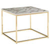 COUCHTISCH in Holzwerkstoff 60/60/45 cm   - Weiss/Goldfarben, Modern, Holzwerkstoff/Metall (60/60/45cm) - MID.YOU