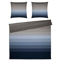 BETTWÄSCHE Horizon Makosatin 200/200 cm  - Blau/Dunkelblau, Basics, Textil (200/200cm) - Joop!