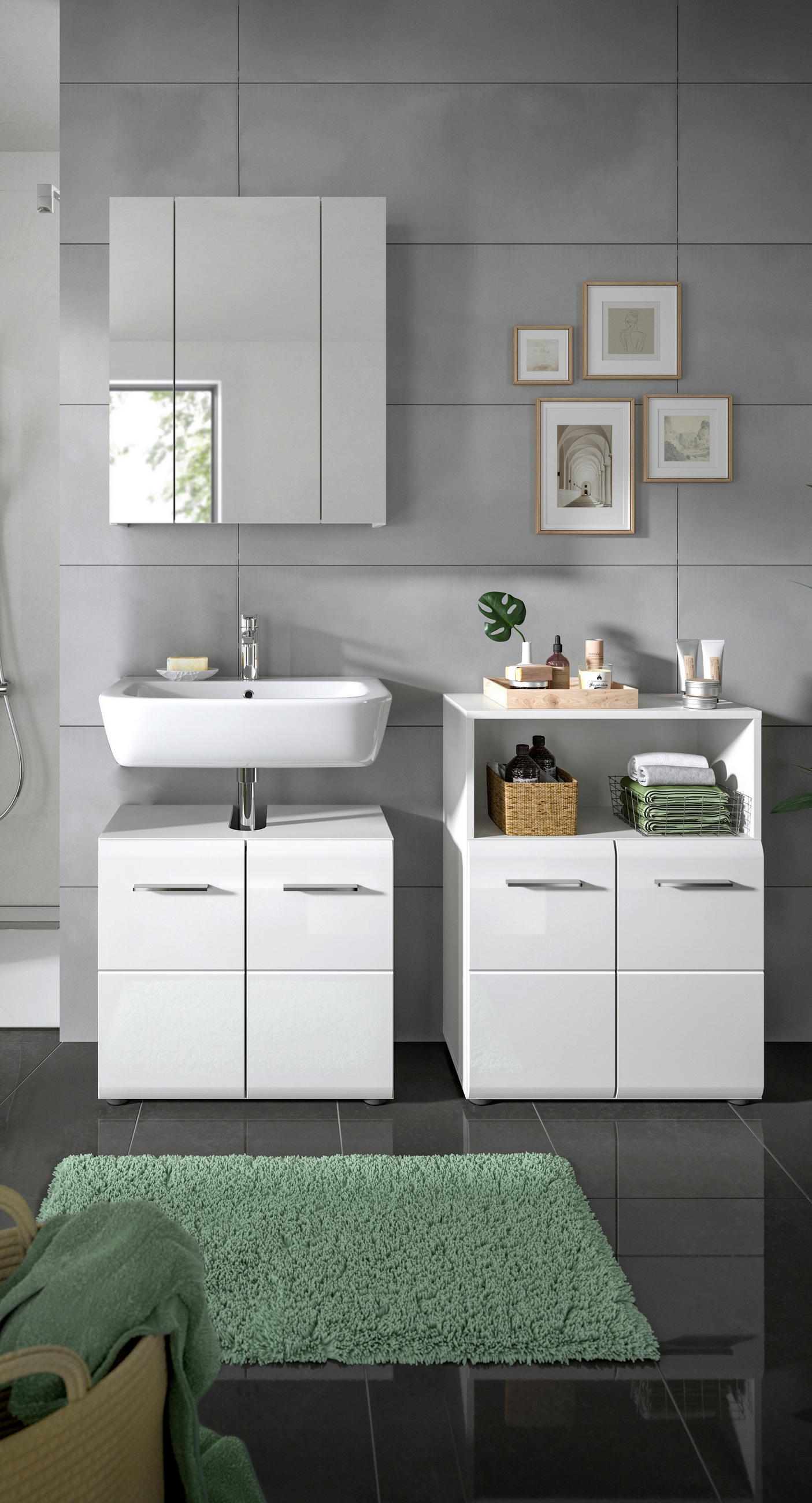 MID.YOU KÚPEĽŇA biela s vysokým leskom