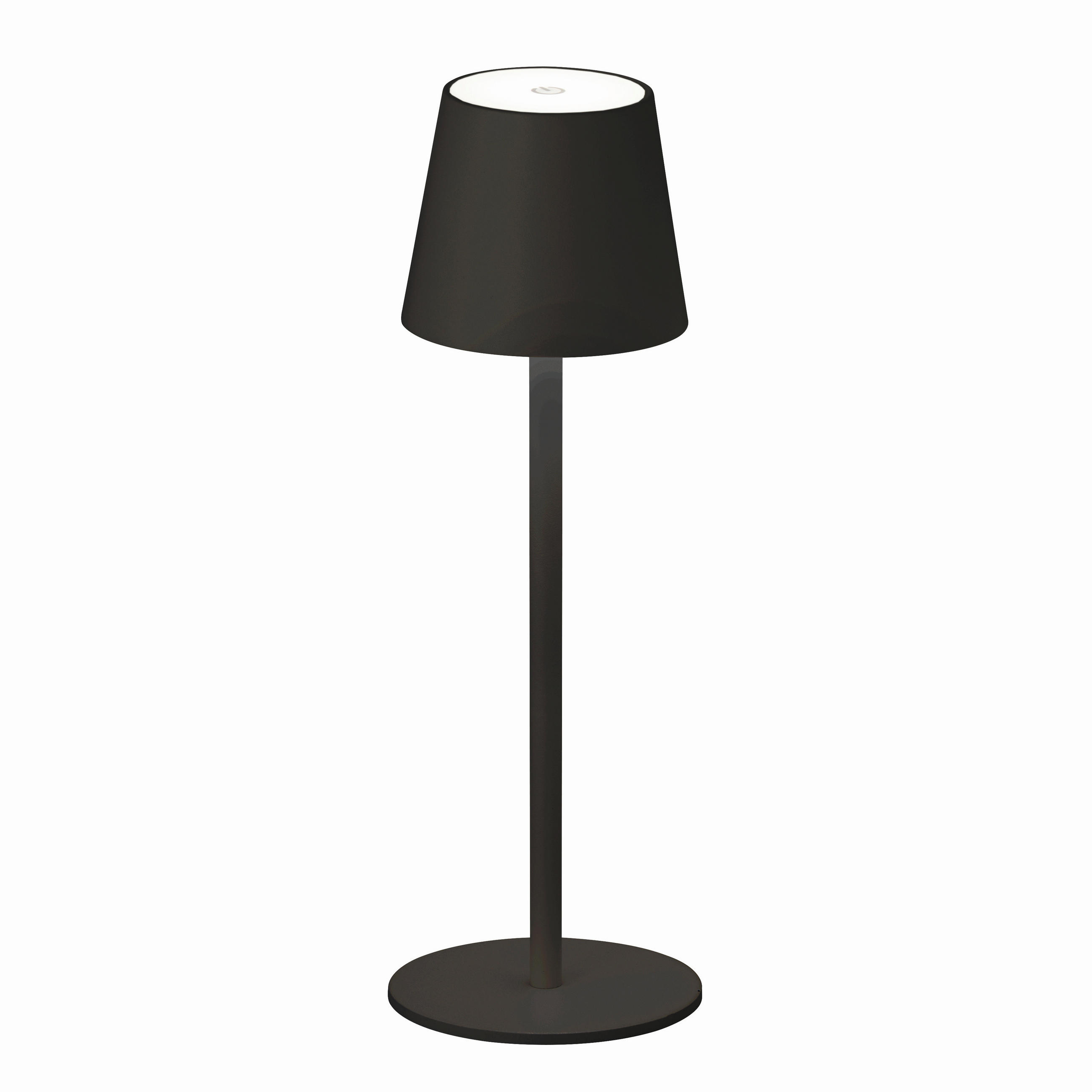 XXXLutz Akku-Tischleuchte Tropea Schwarz, Sand 38 cm