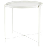 KISASZTAL fém 41,5/41,5/43 cm   - fekete/fehér, Basics, fém (41,5/41,5/43cm) - Ambia Home