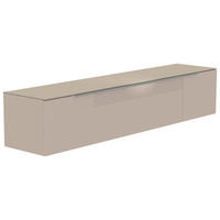 LOWBOARD  in 210/41/45 cm  - Sandfarben/Alufarben, Design, Glas/Holzwerkstoff (210/41/45cm) - Moderano