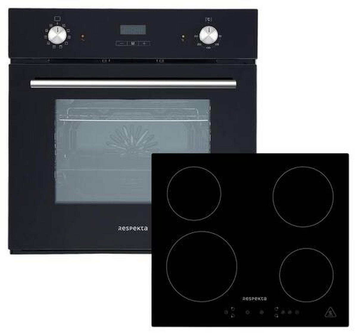 BACKOFENSET ASET6004295I  - Schwarz, Trend, Glas/Metall (59,5/59/55cm) - Respekta