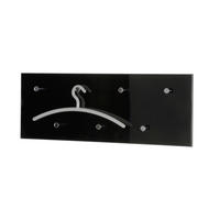VJEŠALICA ZIDNA  crna  drvo, metal  - crna, Basics, drvo/metal (80/30/6cm)