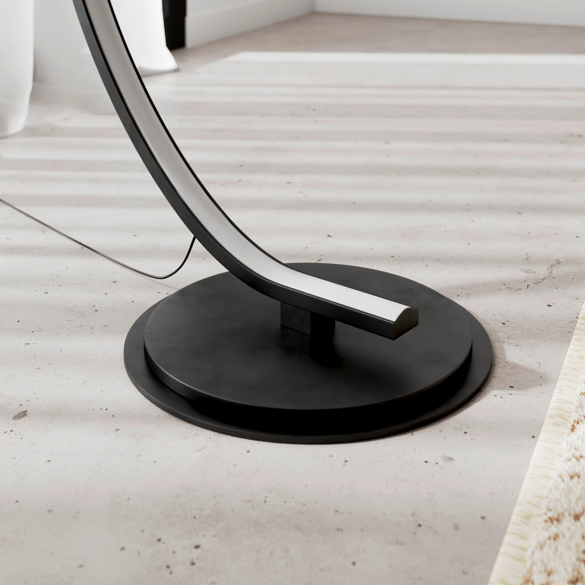 LED ÁLLÓLÁMPA - fekete, Design, műanyag/fém (81/28/165cm) - Novel