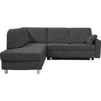 ECKSOFA  in Mikrovelours Anthrazit  208/227 cm  - Anthrazit/Alufarben, KONVENTIONELL, Textil/Metall (208/227cm) - Sedda