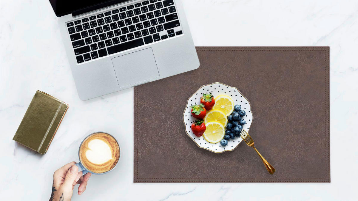 PODMETAČI ZA STOL smeđa , plastika, prirodni materijali  Troja  - smeđa, Basics, plastika/prirodni materijali (33/45cm) - ZICZAC