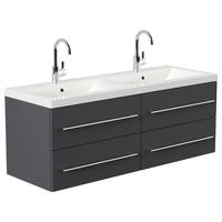 WASCHTISCHKOMBI 160 cm  - Graphitfarben/Weiß, Basics, Holzwerkstoff/Stein (160cm) - MID.YOU