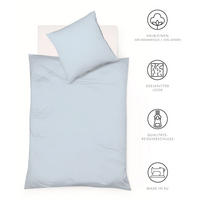 BETTWÄSCHE Provence Leinenoptik 135/200 cm  - Hellblau, Basics, Textil (135/200cm) - Fleuresse