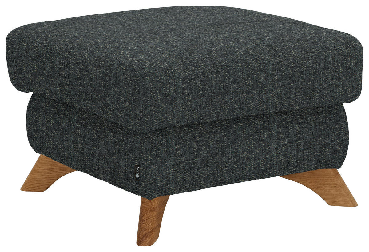 HOCKER in Textil Grau  - Eichefarben/Grau, Modern, Holz/Textil (65/47/65cm) - Valnatura
