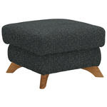 HOCKER Chenille Grau  - Eichefarben/Grau, MODERN, Holz/Textil (65/47/65cm) - Valnatura