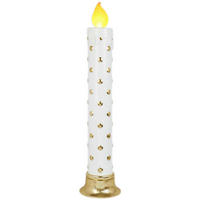 LED-KERZE  - Goldfarben/Weiß, LIFESTYLE, Kunststoff (25/122,5cm) - X-Mas