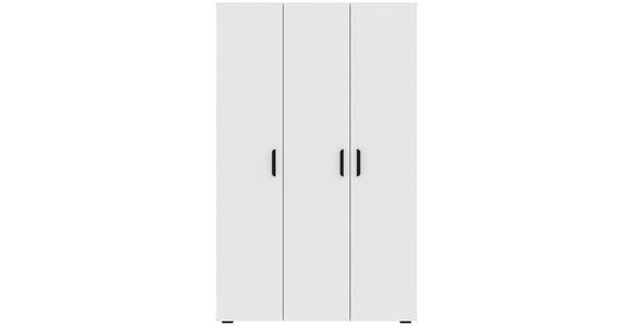 DREHTÜRENSCHRANK in Weiß, Eiche Artisan - Schwarz/Weiß, KONVENTIONELL, Holzwerkstoff/Kunststoff (111/179/52cm) - Carryhome