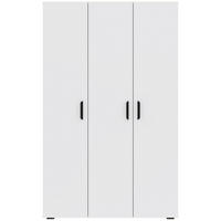 DREHTÜRENSCHRANK  in Weiß, Eiche Artisan  - Schwarz/Weiß, KONVENTIONELL, Holzwerkstoff/Kunststoff (111/179/52cm) - Carryhome