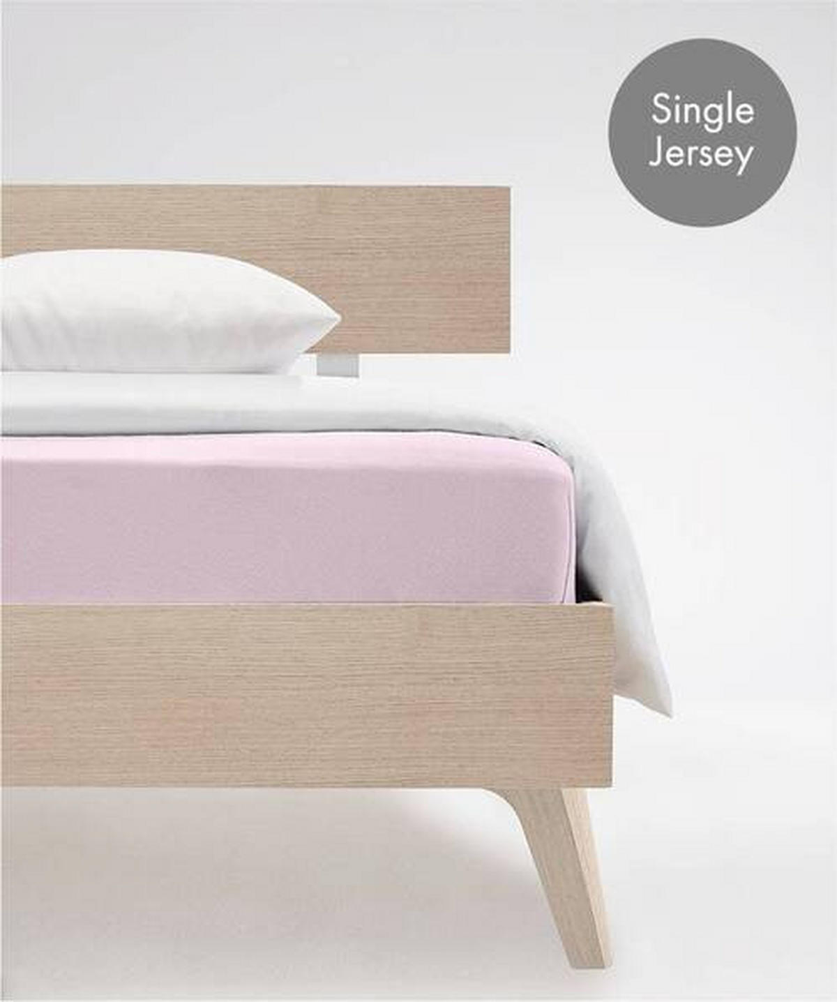 SPANNBETTTUCH Jenny C Single-Jersey  - Rosa, Basics, Textil (100/200cm) - Fleuresse