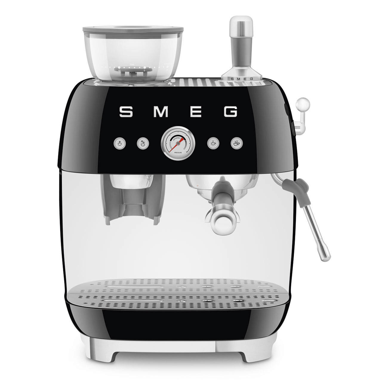 ESPRESSOMASCHINE 50's Style  - Schwarz, Trend, Metall (33.4/44.3/43.0cm) - SMEG