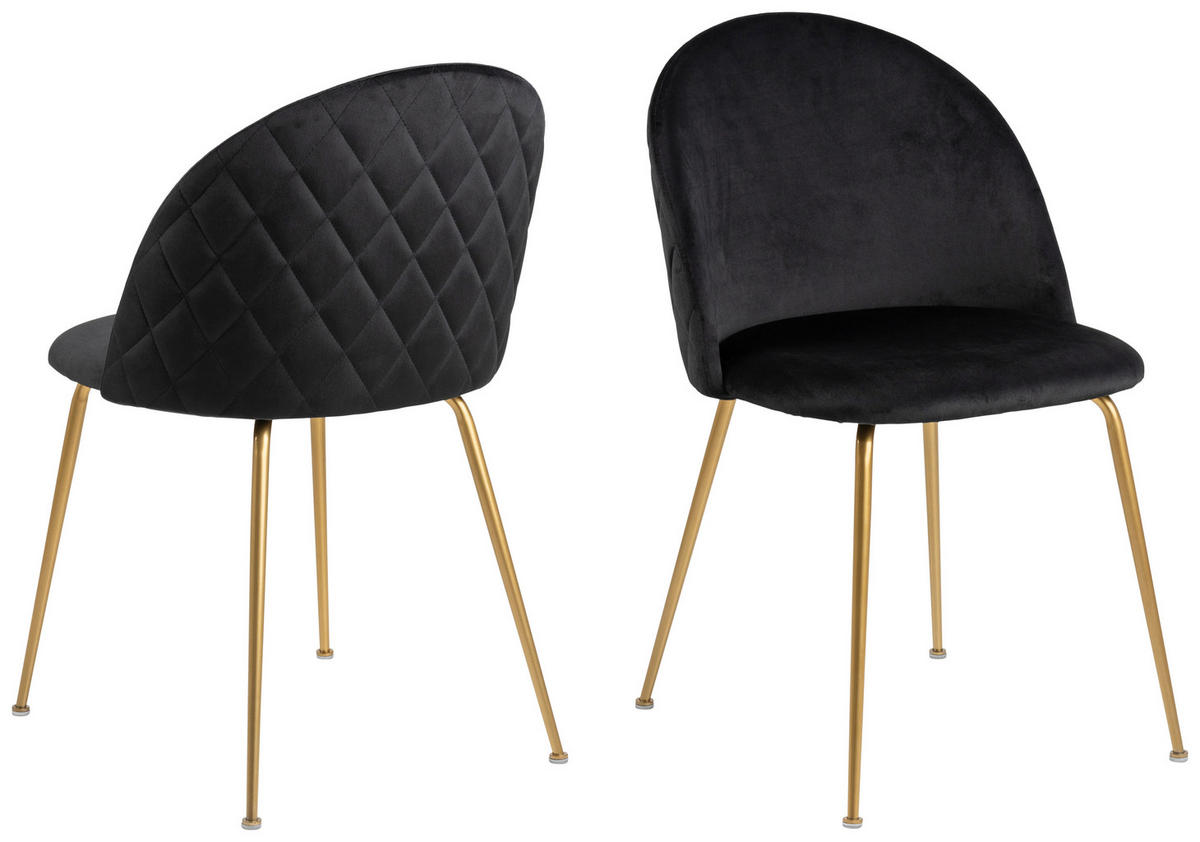 ŽIDLE, černá, barvy zlata - černá/barvy zlata, Konvenční, kov/textil (49,5/80,5/54cm) - Livetastic
