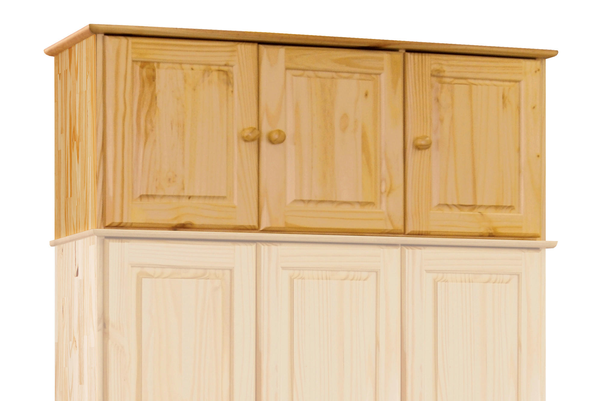 AUFSATZSCHRANK 119/52/52 cm  in  - Naturfarben, Natur, Holz (119/52/52cm) - Livetastic