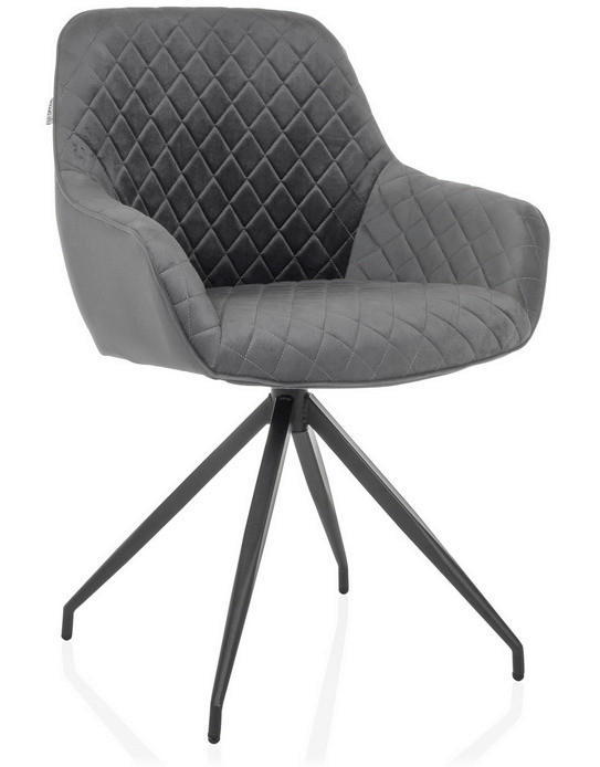 ARMLEHNSTUHL  in  - Schwarz/Grau, MODERN, Textil/Metall (58/87/57cm) - MID.YOU