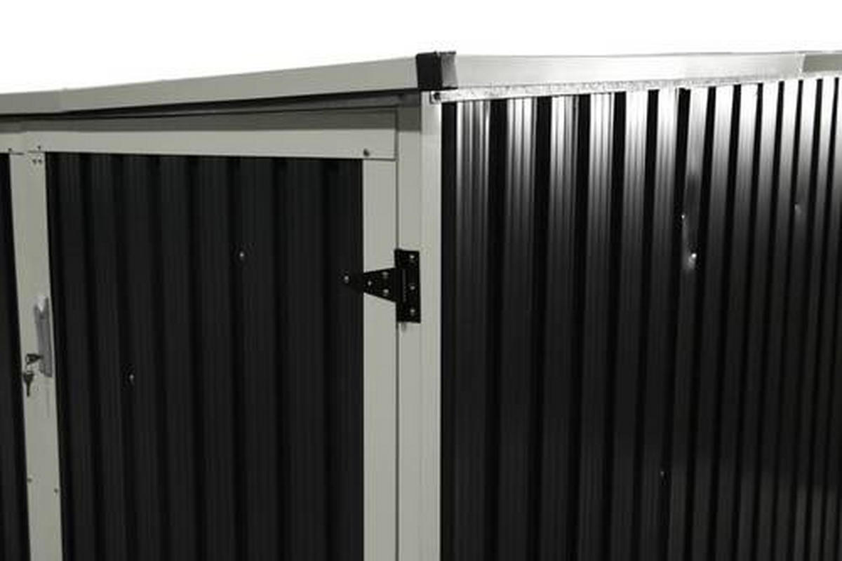 FAHRRADGARAGE 203/158/200 cm  - Anthrazit, Basics, Metall (203/158/200cm) - Ambia Garden