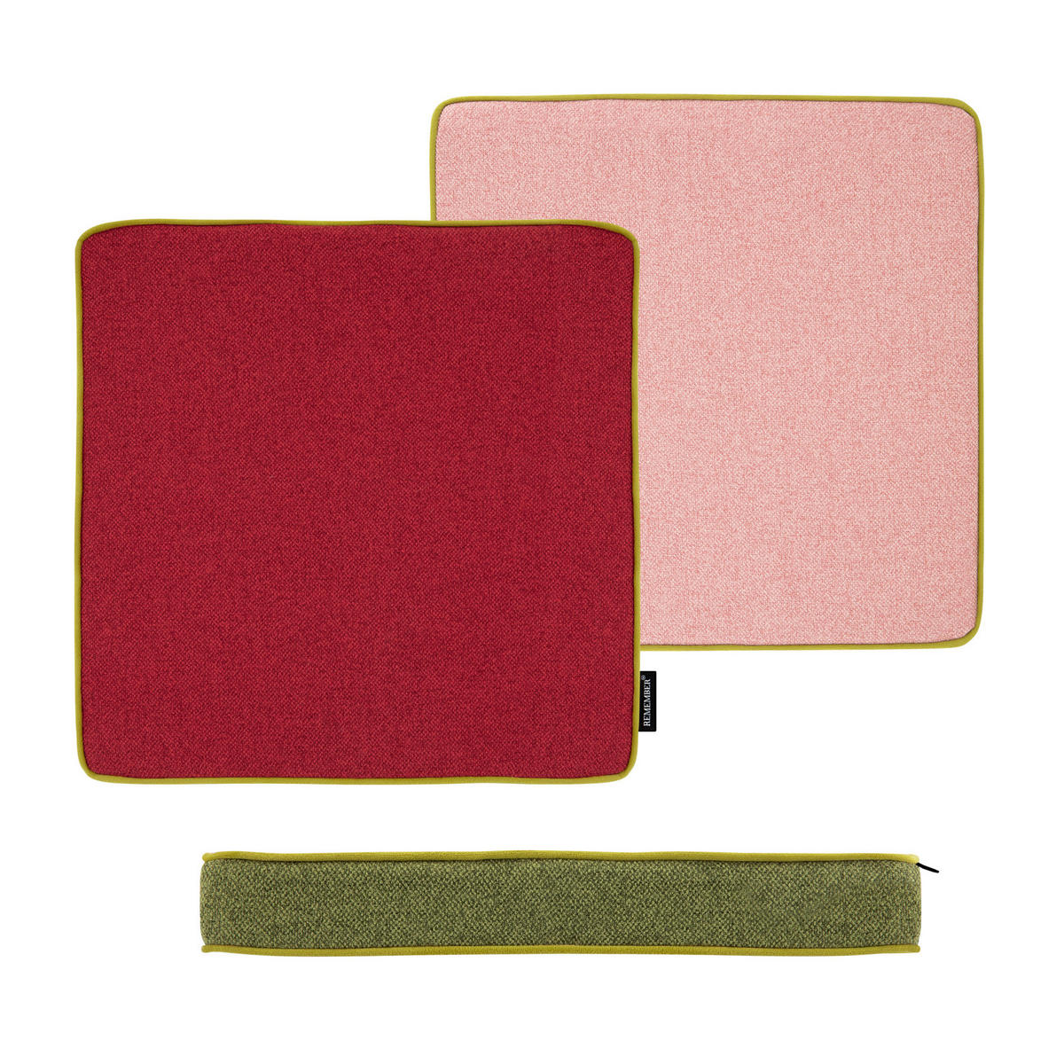 SITZKISSEN 40/40/5 cm  - Khaki/Hellrosa, Basics, Textil (40/40/5cm)