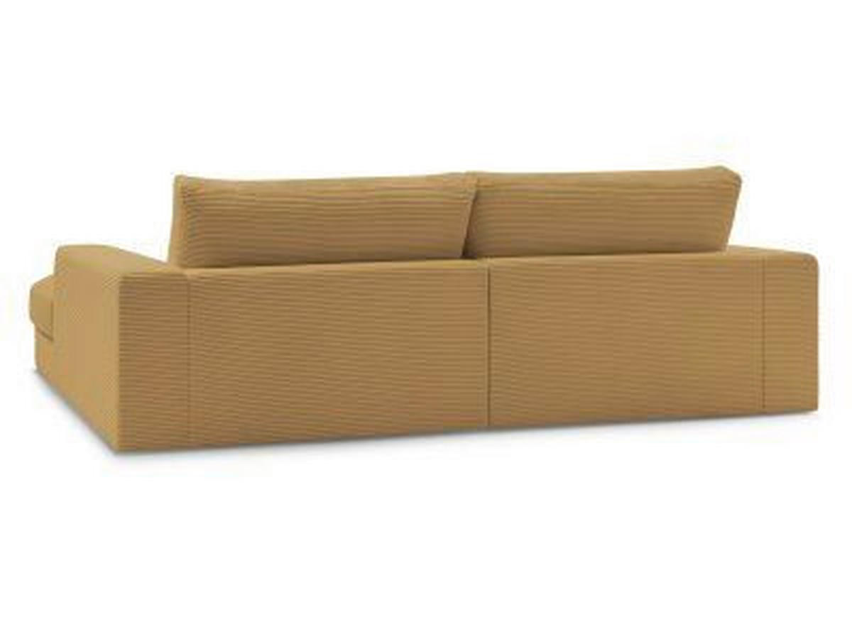 ECKSOFA  LEONARD Gelb Cord  - Gelb/Schwarz, MODERN, Kunststoff/Textil (159/274cm)