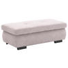 HOCKER in Textil Hellrosa  - Hellrosa/Schwarz, Design, Textil/Metall (138/44/67cm) - Beldomo Style