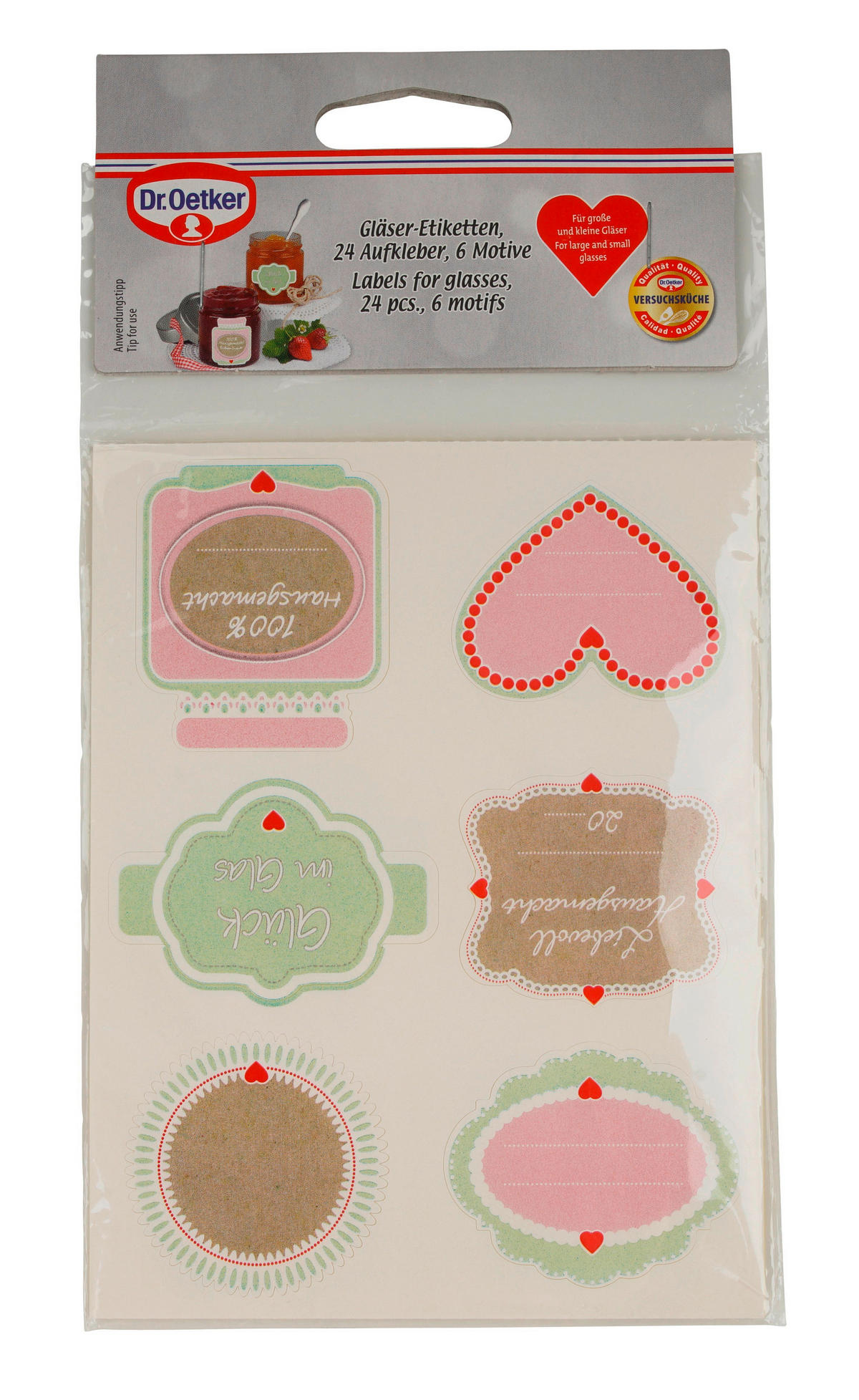 ETIKETTEN - Rot/Braun, Basics, Papier (16cm) - Dr.Oetker