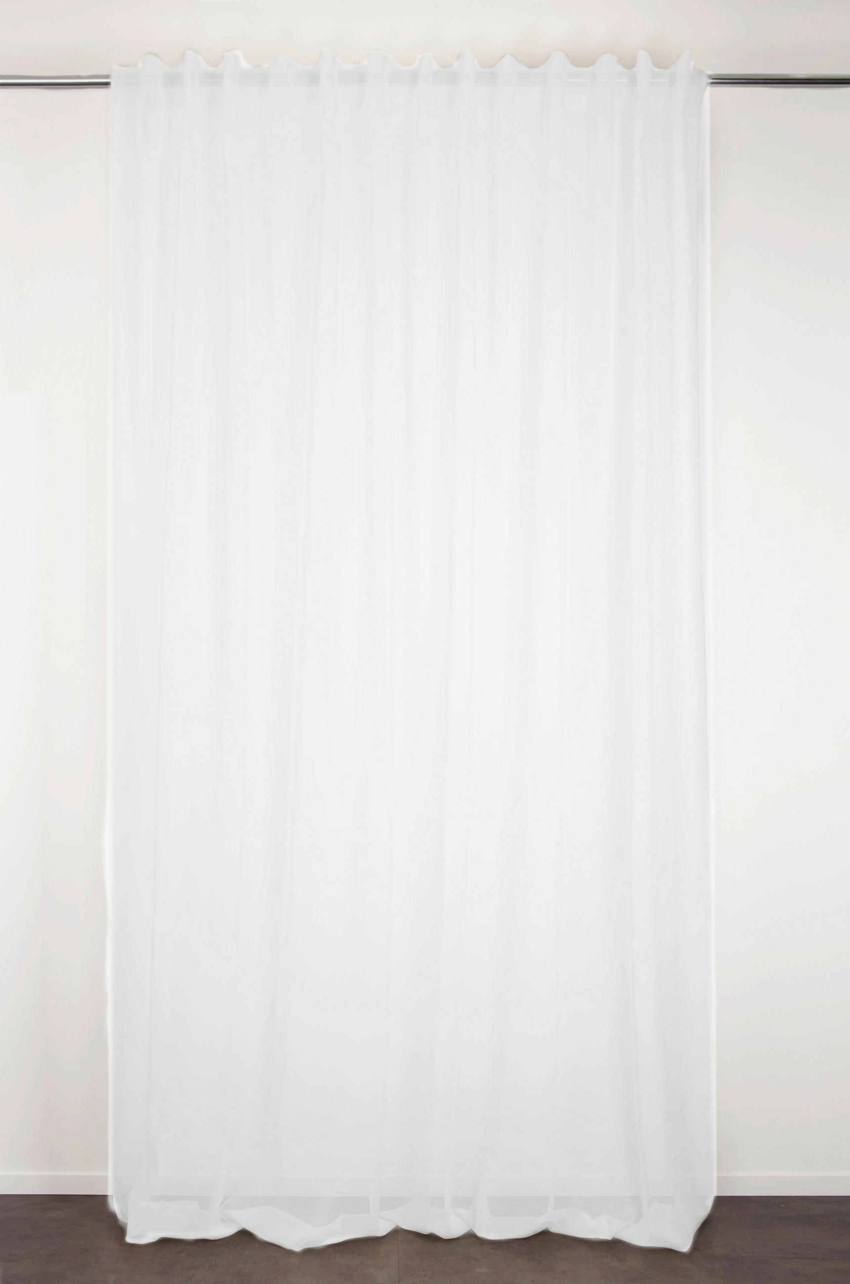 FERTIGVORHANG transparent  - Weiß, Basics, Textil (280/300cm)