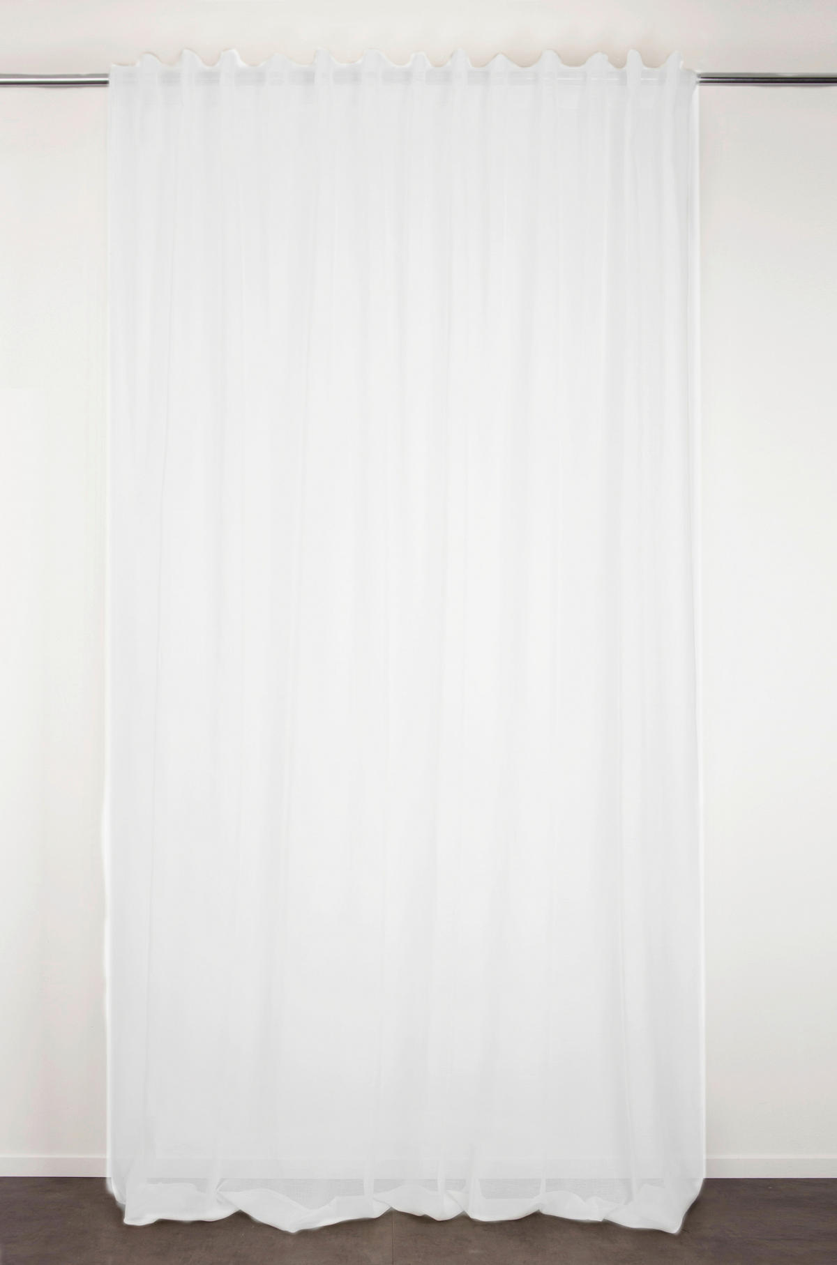 FERTIGVORHANG transparent  - Weiß, Basics, Textil (280/300cm)