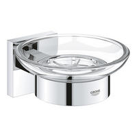 SZAPPANTARTÓ fém, Üveg  - króm, Basics, Üveg/fém (12,5/5,6cm) - Grohe