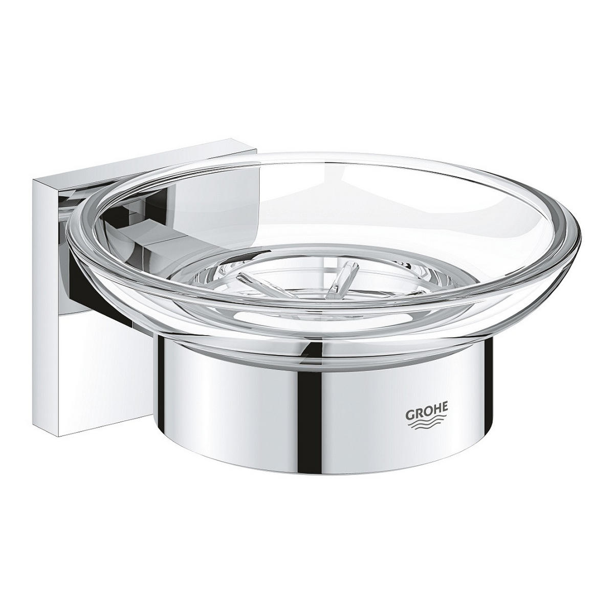 SZAPPANTARTÓ fém, Üveg  - króm, Basics, Üveg/fém (12,5/5,6cm) - Grohe