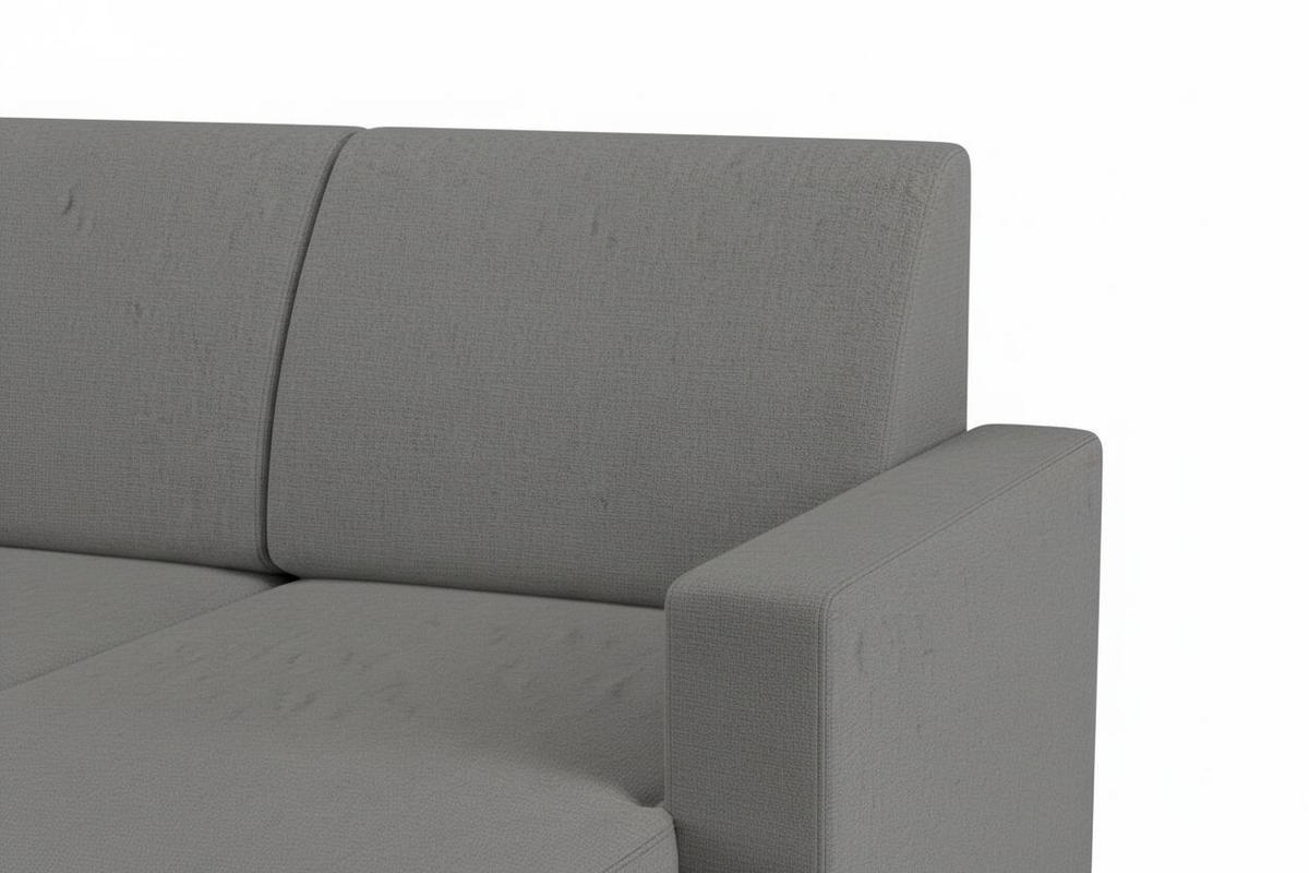 WOHNLANDSCHAFT NIKAS Grau Bouclé  - Buchefarben/Grau, Design, Holz/Textil (310/198/145cm) - MID.YOU