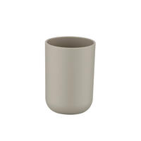 POHÁR NA ZUBNÉ KEFKY taupe - taupe, Basics, plast (10/15cm)
