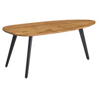 COUCHTISCH 110/60/45 cm Akazie massiv Freiform Akaziefarben einfacher Aufbau  - Akaziefarben/Grau, MODERN, Holz/Metall (110/60/45cm) - MID.YOU