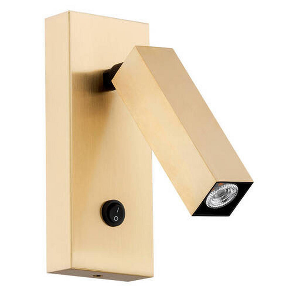 WANDLEUCHTE Argon Rock 15,5/13,5/6,5 cm   - Goldfarben, Design, Metall (15,5/13,5/6,5cm)