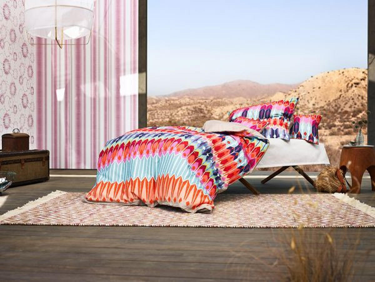 HANDWEBTEPPICH 60/110 cm Vector Orange, Weiß  - Orange/Weiß, KONVENTIONELL, Textil (60/110cm) - Esprit