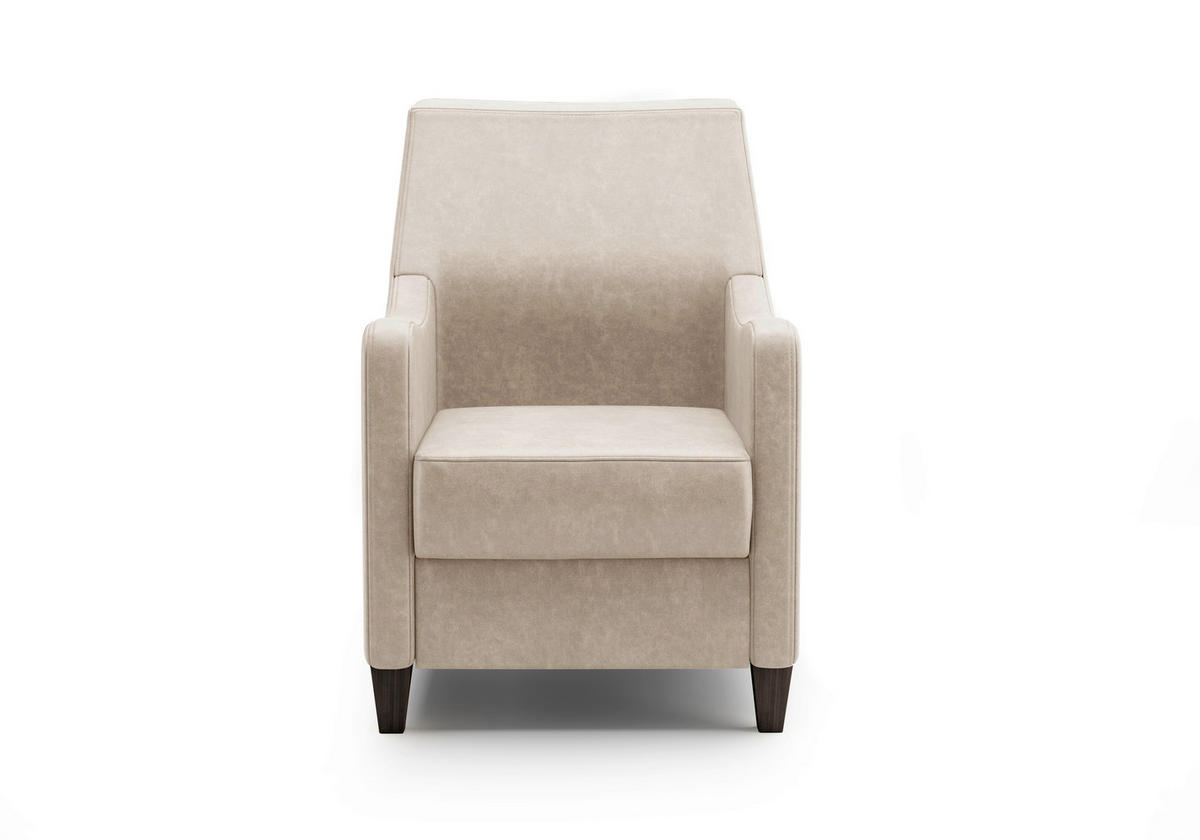 SESSEL in Mikrofaser Beige  - Wengefarben/Beige, KONVENTIONELL, Holz/Textil (70/93/75cm) - Sit & More