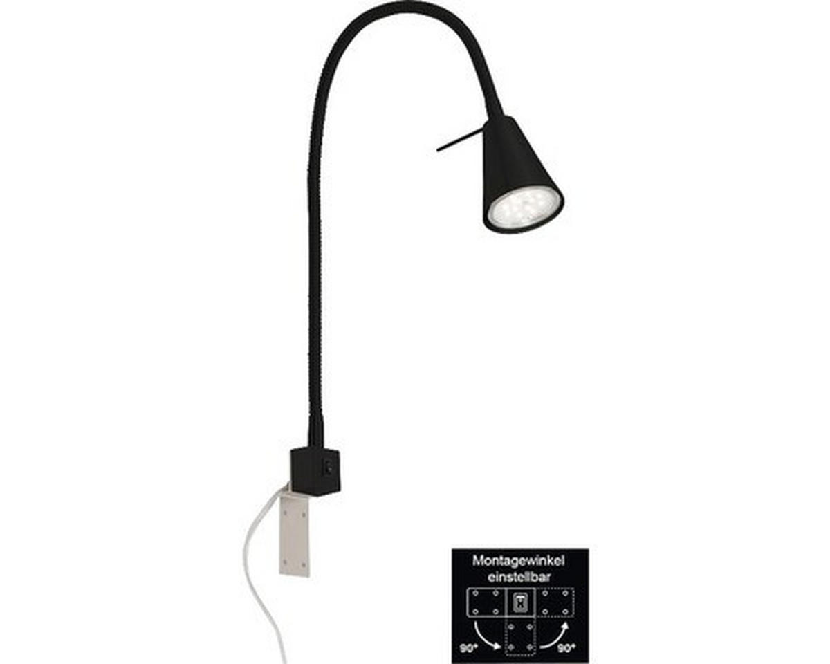 LED-WANDLEUCHTE 5,8/40,3 cm   - Schwarz, Basics, Metall (5,8/40,3cm) - Briloner