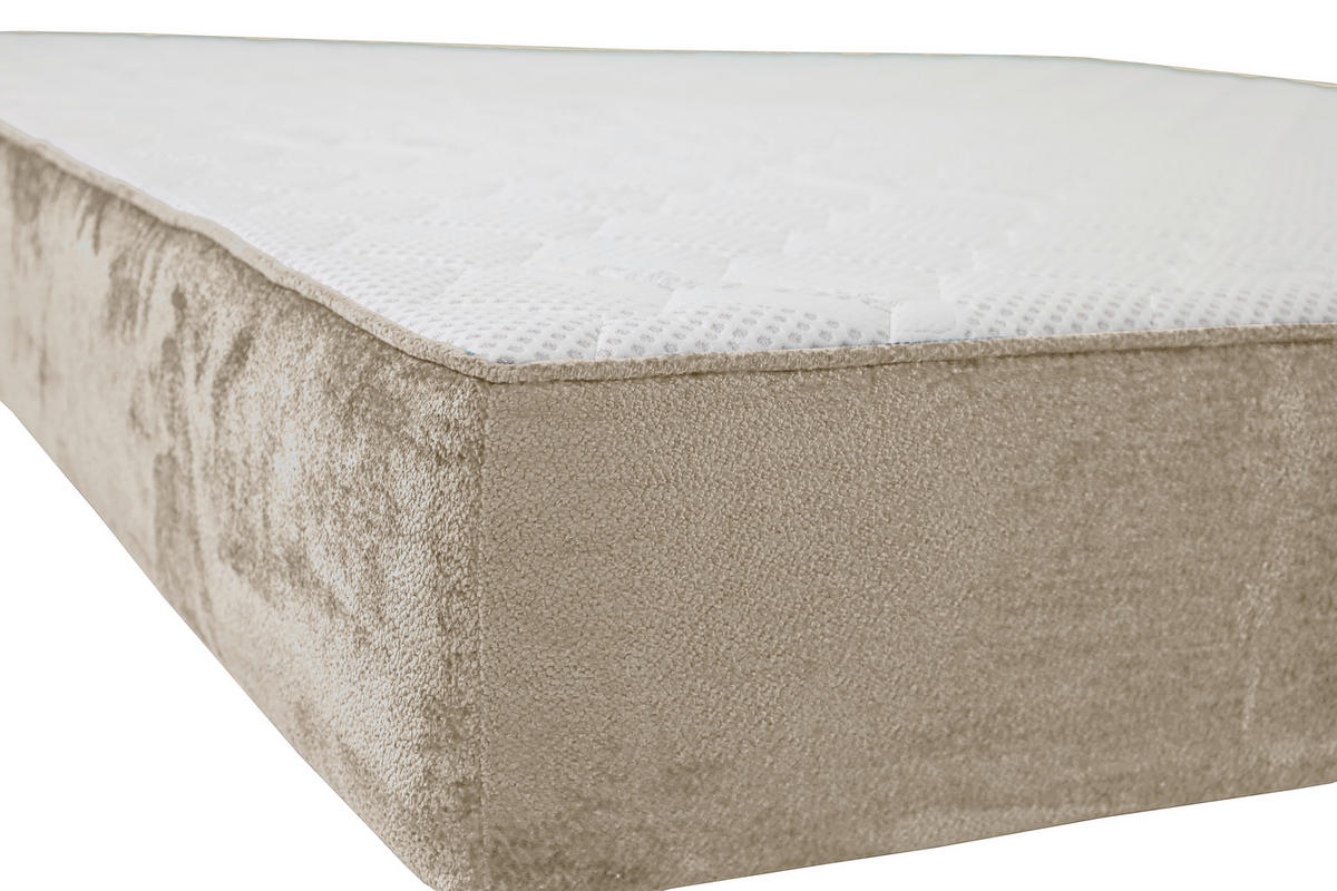 TASCHENFEDERKERNMATRATZE 180/200 cm, Höhe ca.: 25 cm, H3 = fest, 7-Zonen - Creme/Weiß, Trend, Textil (180/200cm) - Esposa