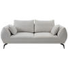 2-SITZER-SOFA in Webstoff Creme  - Creme/Schwarz, Modern, Textil/Metall (208/86/118cm) - MID.YOU