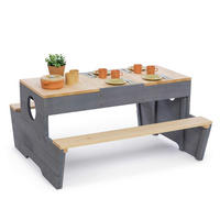 KINDER-GARTENTISCH Creator  - Naturfarben/Grau, Basics, Holz (100/90/50cm) - MUDDY BUDDY