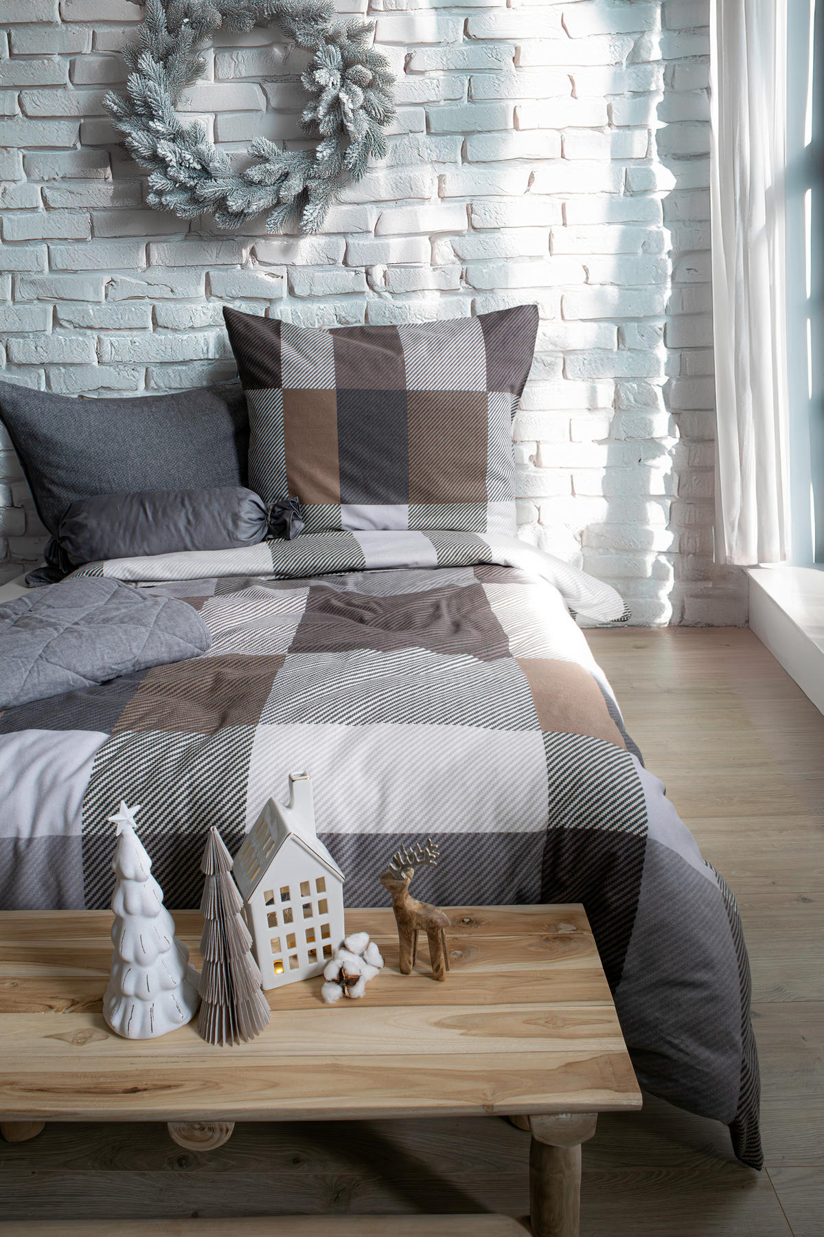 BETTWÄSCHE Aspen Biber 155/220 cm  - Braun, Basics, Textil (155/220cm) - Fleuresse