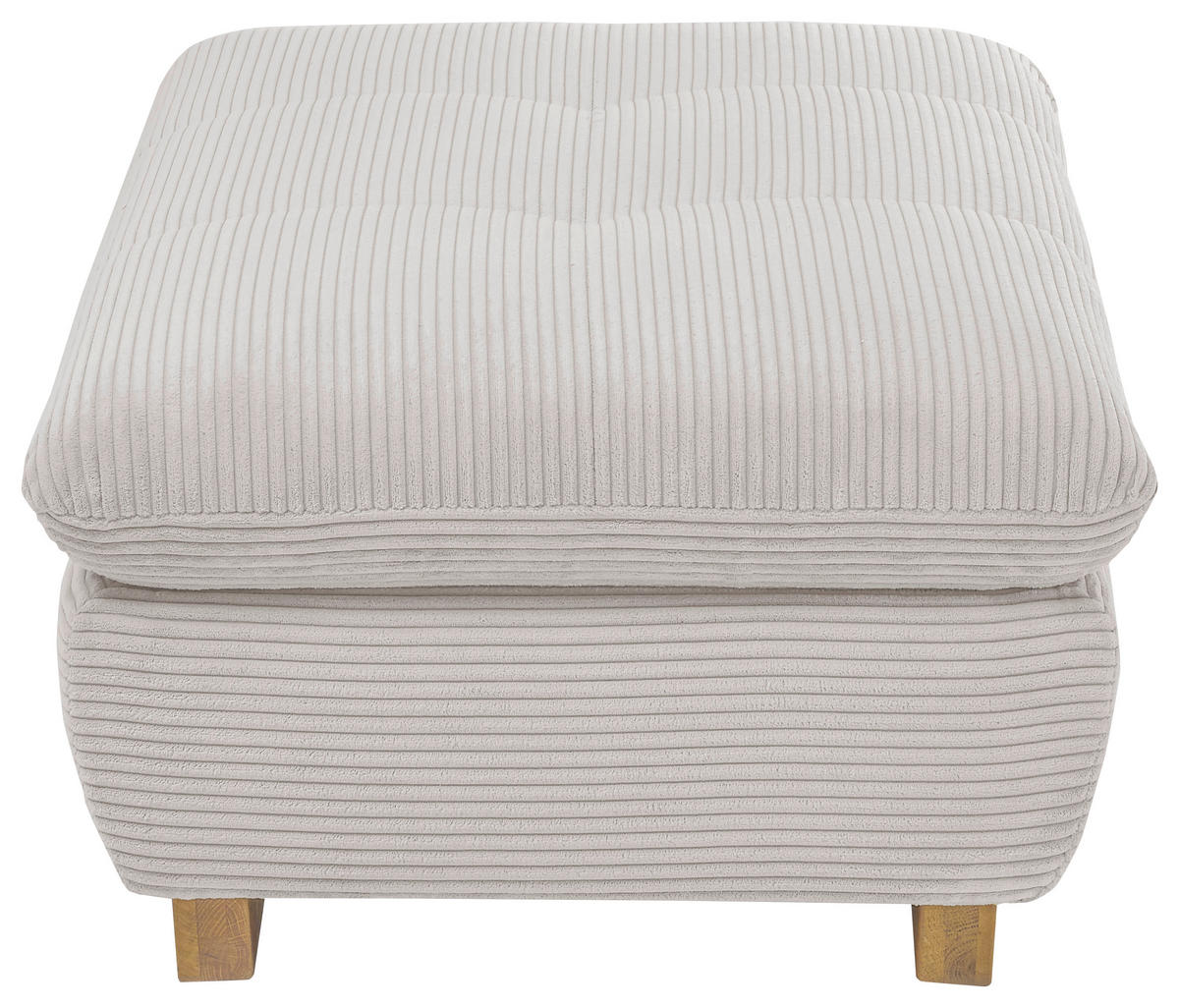 HOCKER Cord Hellgrau  - Eichefarben/Hellgrau, Design, Holz/Textil (106/43/74cm) - SetOne by Musterring