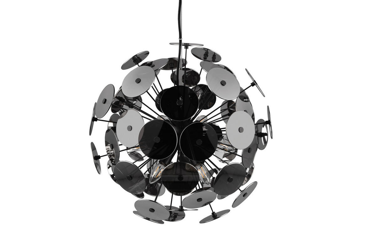 PENDELLEUCHTE 54/150 cm  - Chromfarben/Schwarz, Design, Glas/Metall (54/150cm) - Trio Leuchten