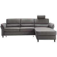 ECKSOFA Anthrazit Lederlook  - Anthrazit/Schwarz, MODERN, Holz/Textil (279/176cm) - Livetastic