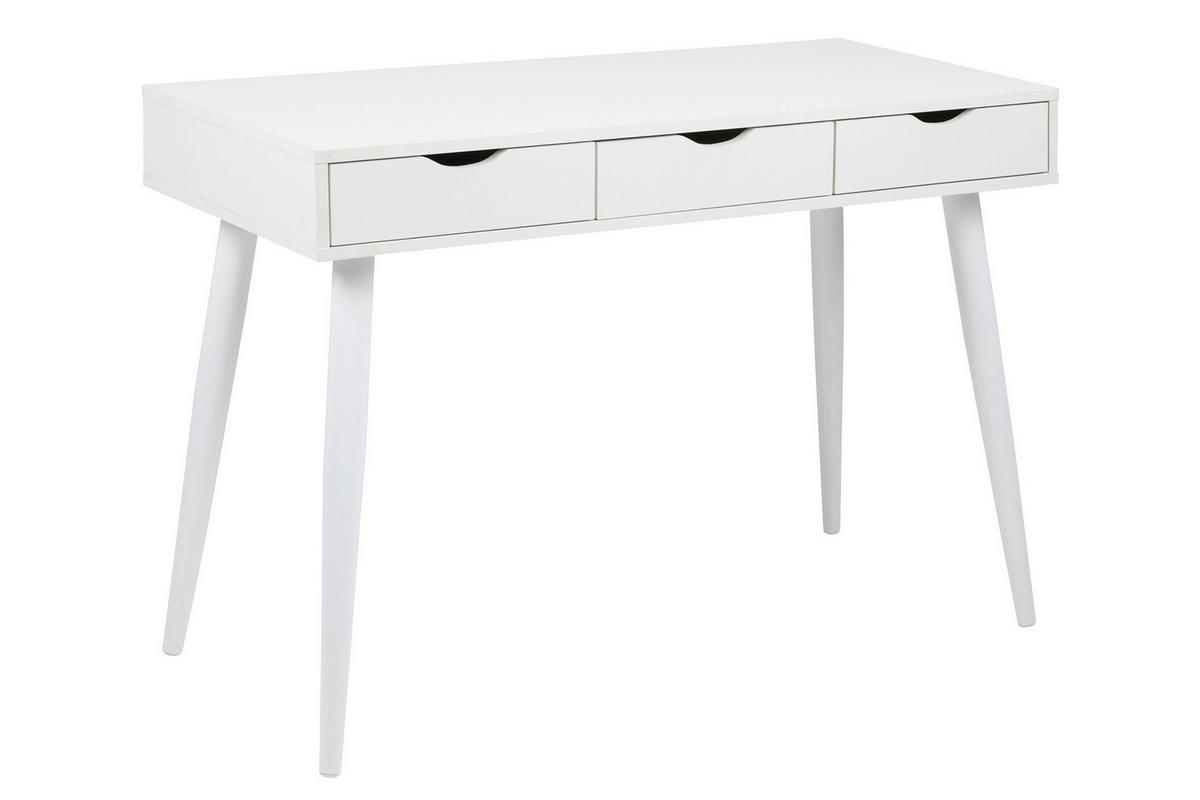 RADNI STO  bela   - bela, Dizajnerski, metal/pločasti materijal (110/77,1/50cm) - Carryhome