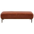 HOCKER 16580 Sprint Echtleder Eiche Cognac  - Cognac/Bronzefarben, Design, Leder/Holz (151/44/61cm) - Valnatura